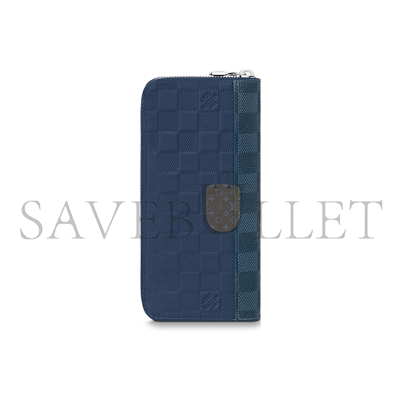 LOUIS VUITTON MASTER ZIPPY VERTICAL CHECKERBOARD ZIPPER IN LEATHER AND CANVAS M60503 (20*10*2)